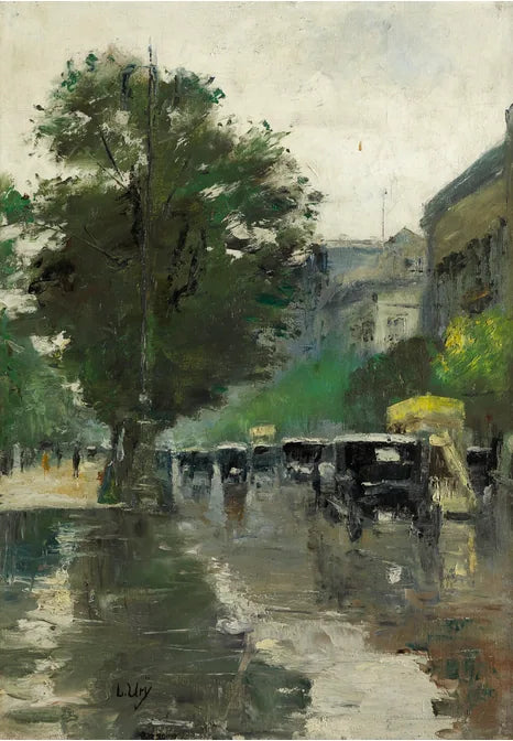 Hôtel Adlon_1925 - Lesser Ury image 1 reproduction artisanale de tableau