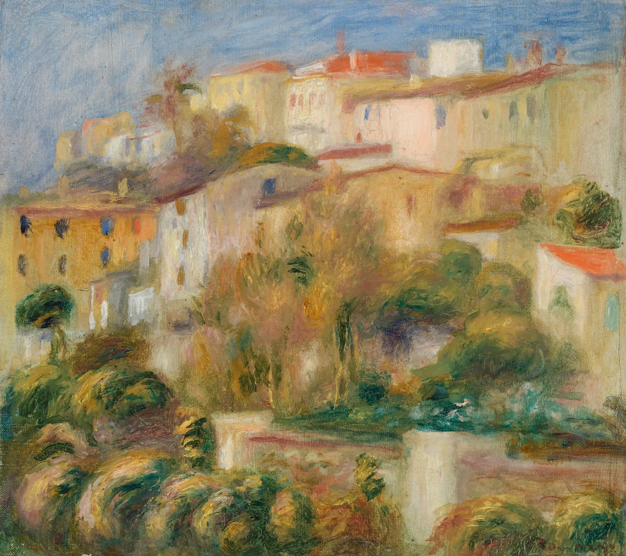 Houses on a Hill (Groupe de maisons sur un coteau) - Pierre-Auguste Renoir