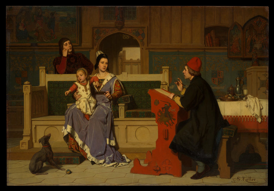 Hugo van der Goes réalisant un portrait de Marie de Bourgogne - Wilhelm (Guillaume) Koller
