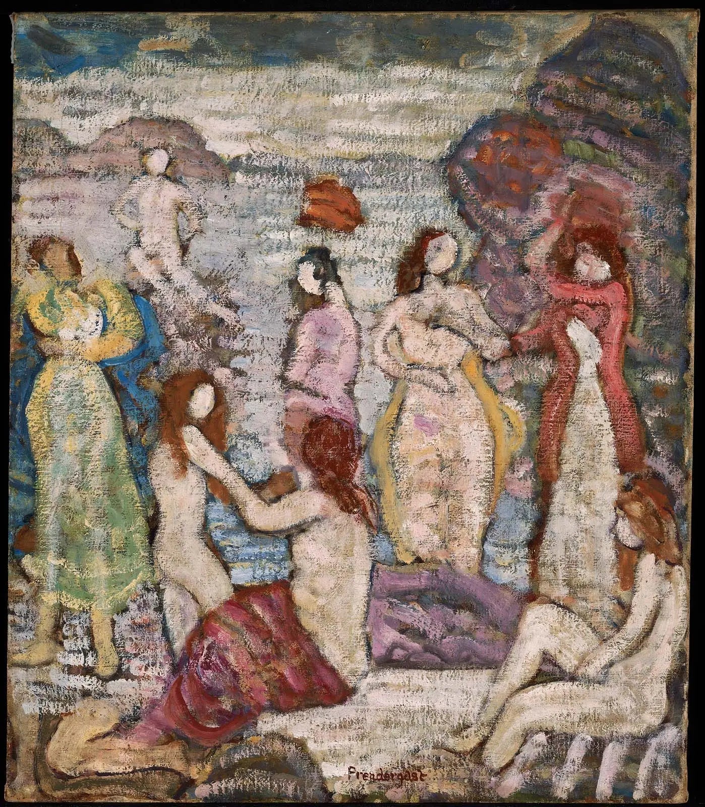 Huit baigneurs - Maurice Prendergast image 1 reproduction d’œuvre d’art à l’huile