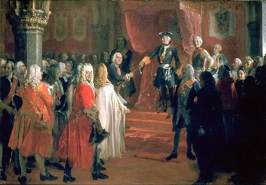 Huldigung der Stände Schlesiens zu Breslau im Jahre 1741 - Adolph von Menzel image 1 reproduction de peinture à l’huile