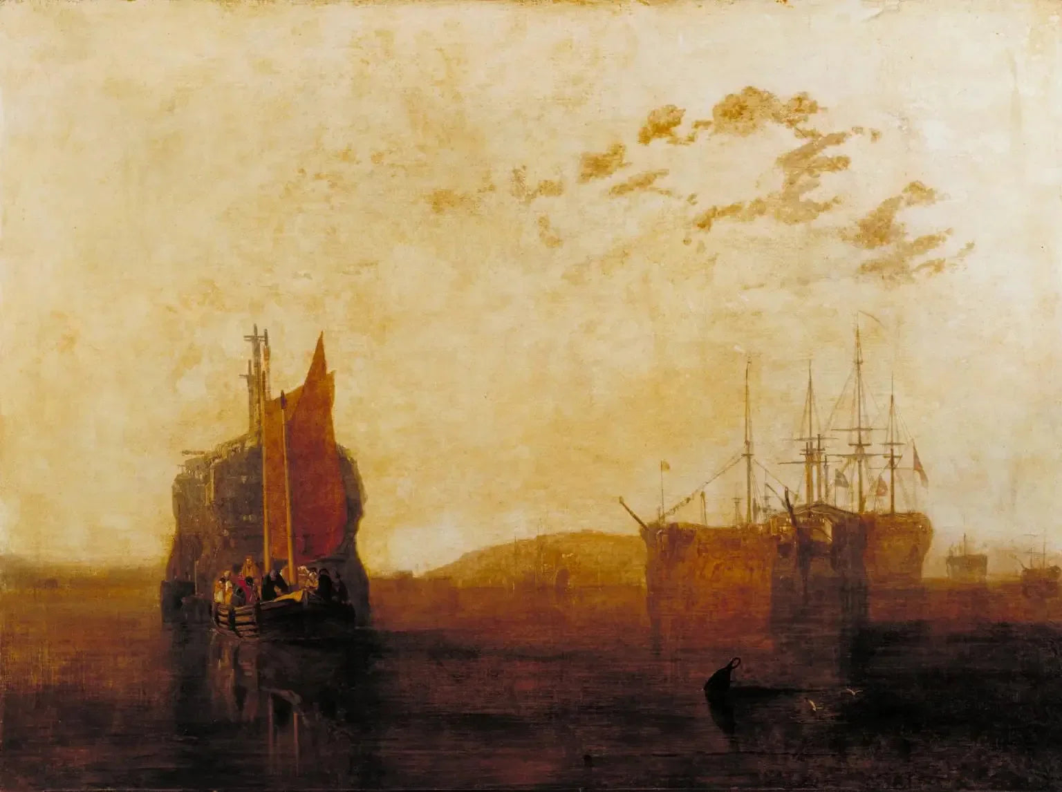 Hulks in the Tamar - J. M. W. Turner image 1 copie de tableau peinte à la main