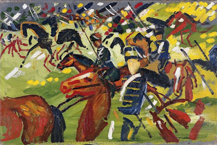 Hussards en sortie - August Macke
