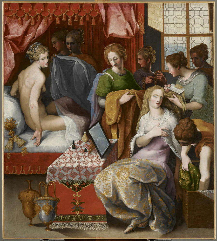 Hyante et Climène à leur toilette - Eustache Le Sueur