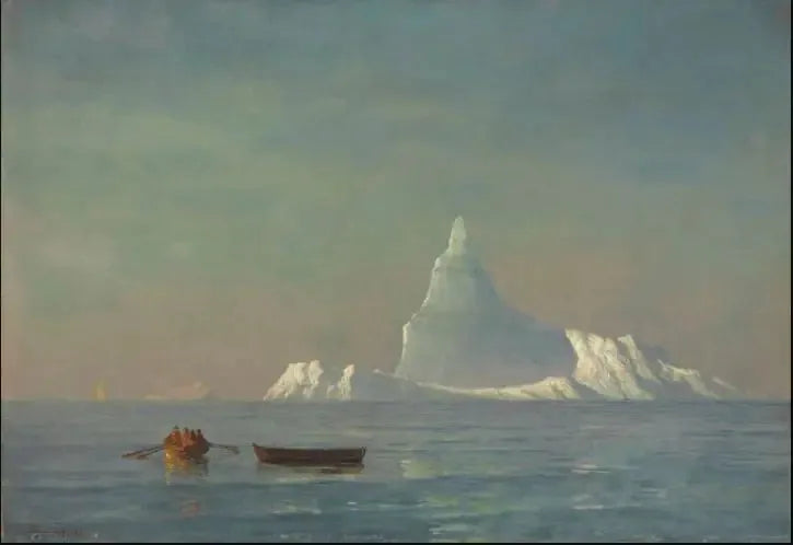 Icebergs - Albert Bierstadt image 1 reproduction d’œuvre d’art à l’huile
