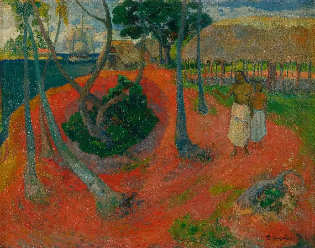 Idylle à Tahiti - Paul Gauguin image 1 copie peinte à la main à l’huile