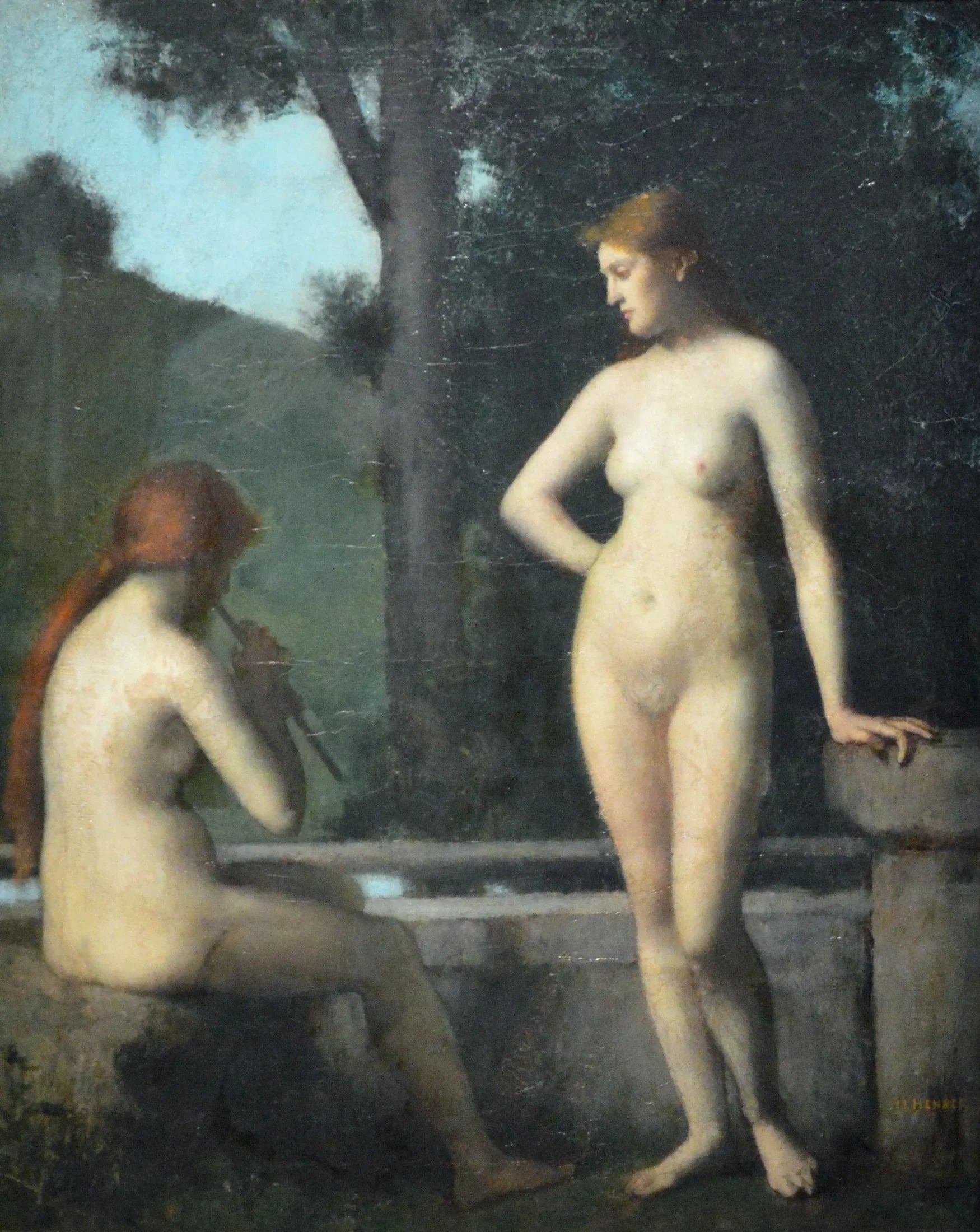 Idylle - Jean-Jacques Henner image 1 reproduction artisanale de tableau