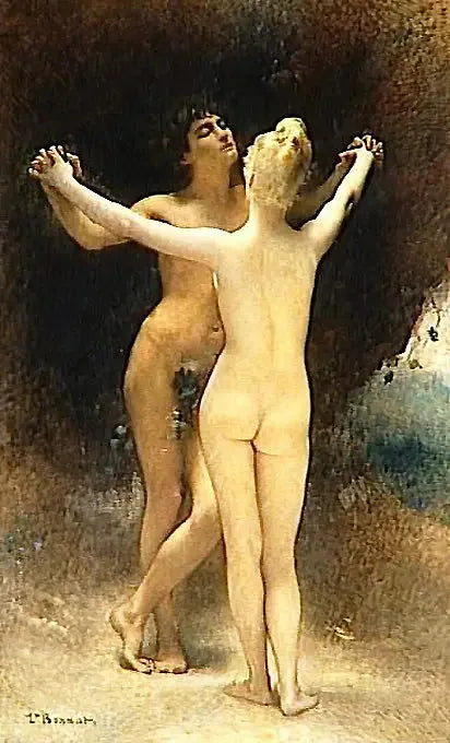Idylle - Léon Bonnat image 1 reproduction de peinture à l’huile