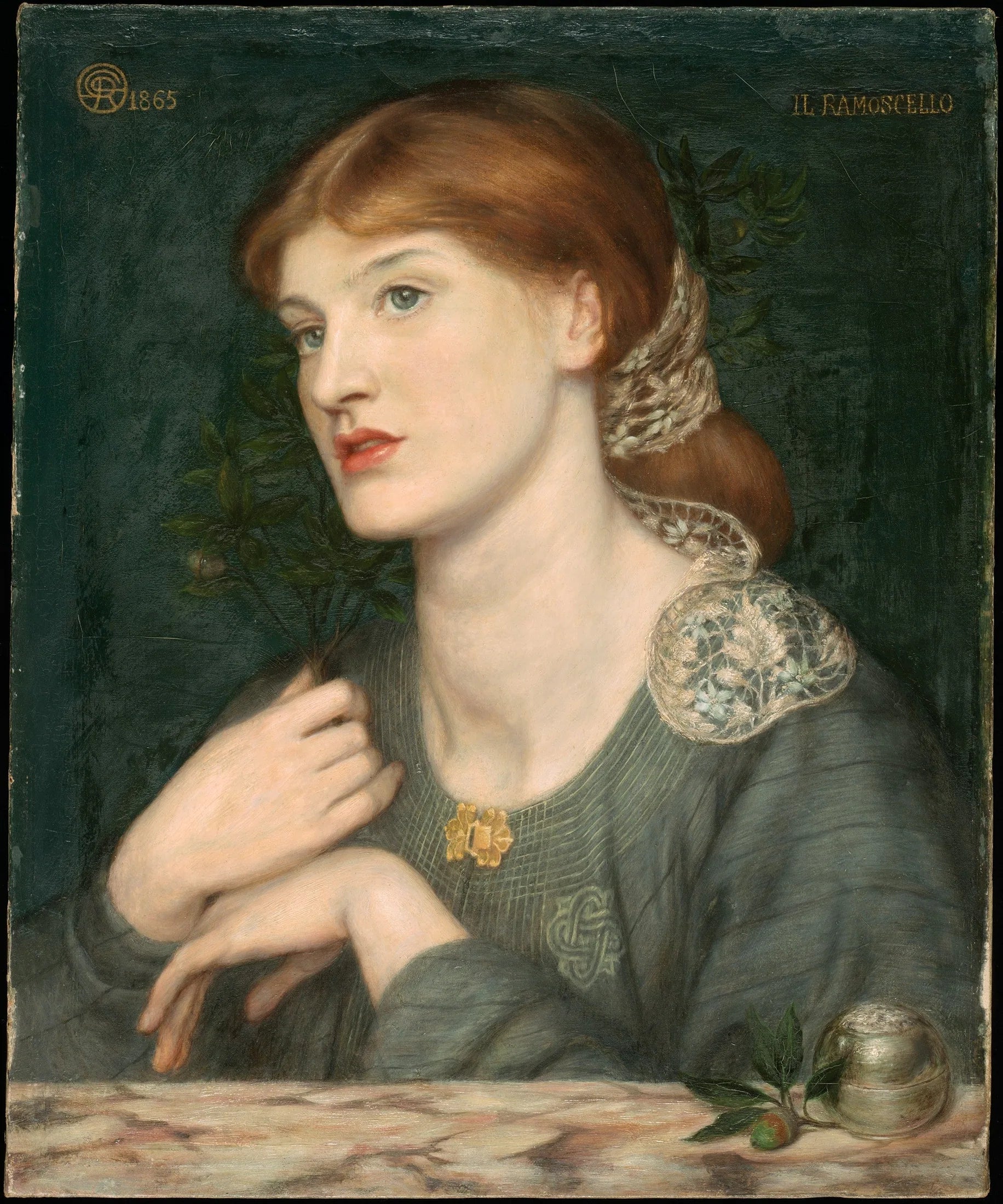 Il Ramoscello - Dante Gabriel Rossetti image 1 reproduction de peinture à l’huile