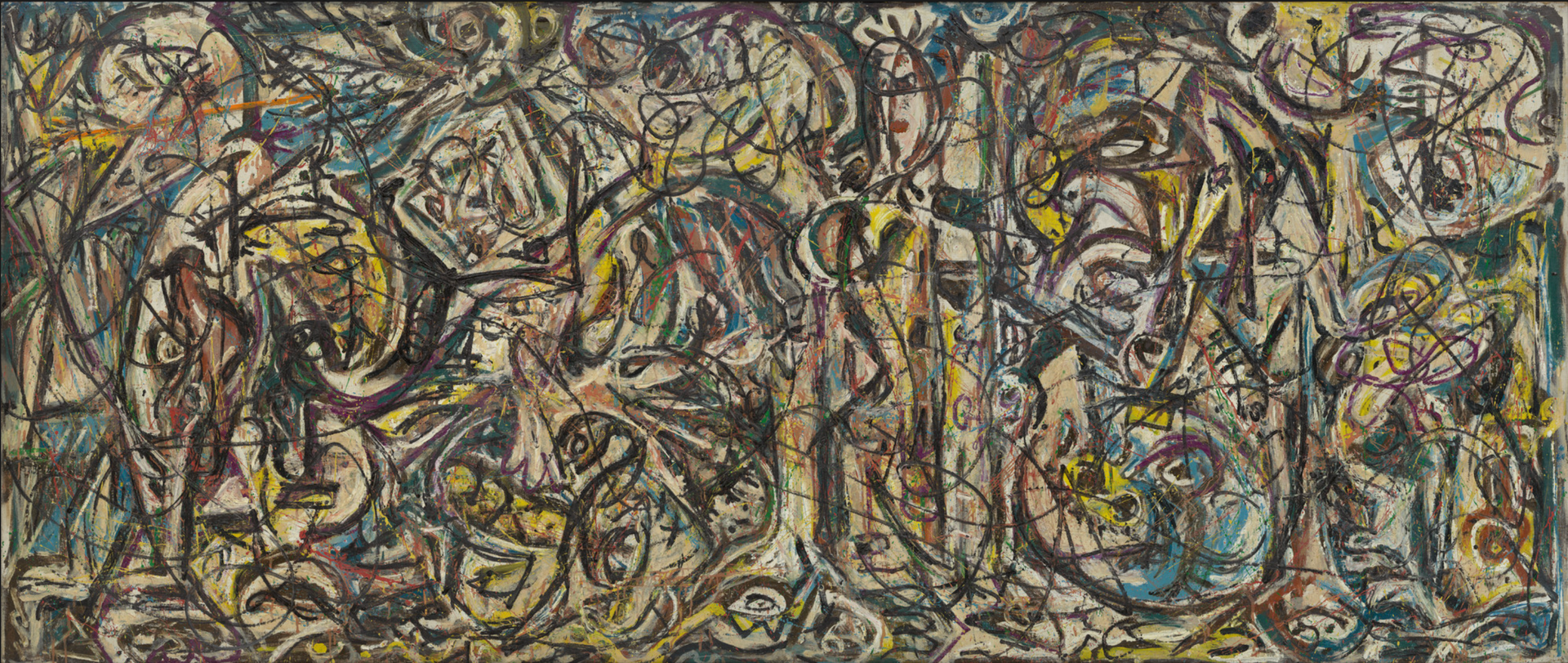 Il y en avait sept sur huit - Jackson Pollock image 1 copie de tableau peinte à la main