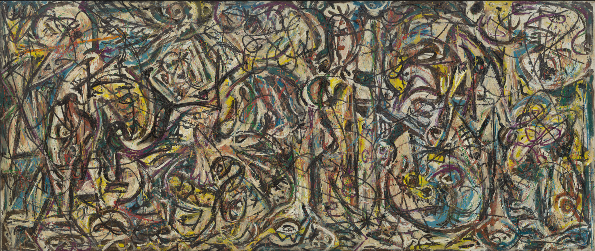 Il y en avait sept sur huit - Jackson Pollock image 1 copie de tableau peinte à la main