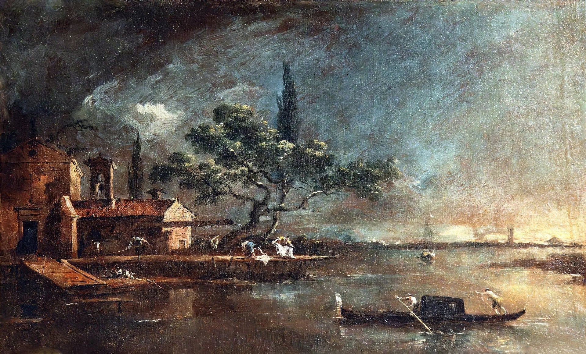 Île d'Ancône - Francesco Guardi image 1 reproduction d’œuvre d’art à l’huile
