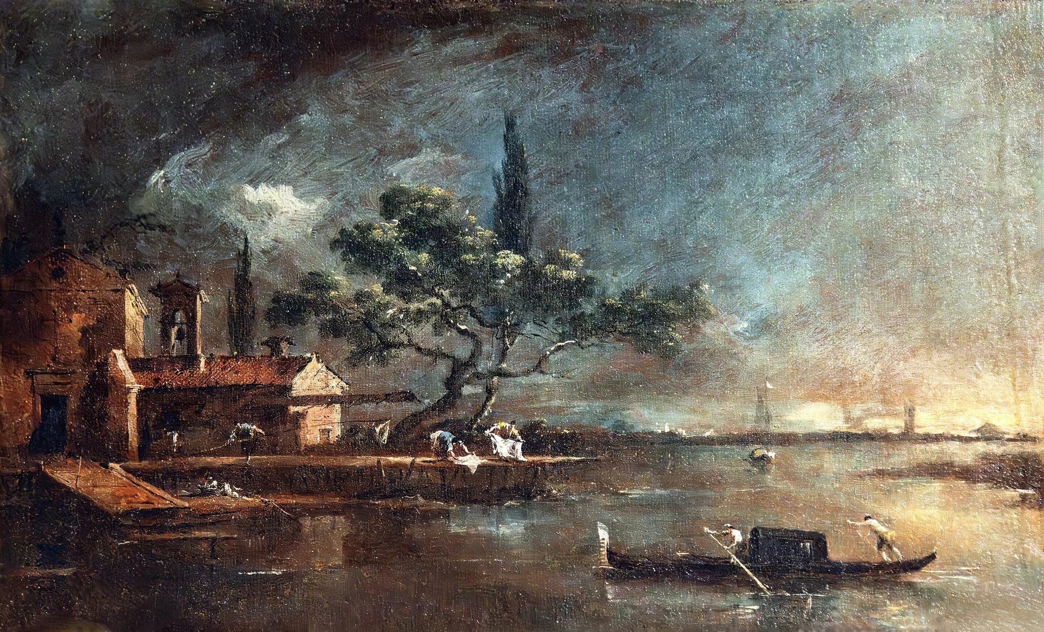 Île d'Ancône - Francesco Guardi image 1 reproduction d’œuvre d’art à l’huile