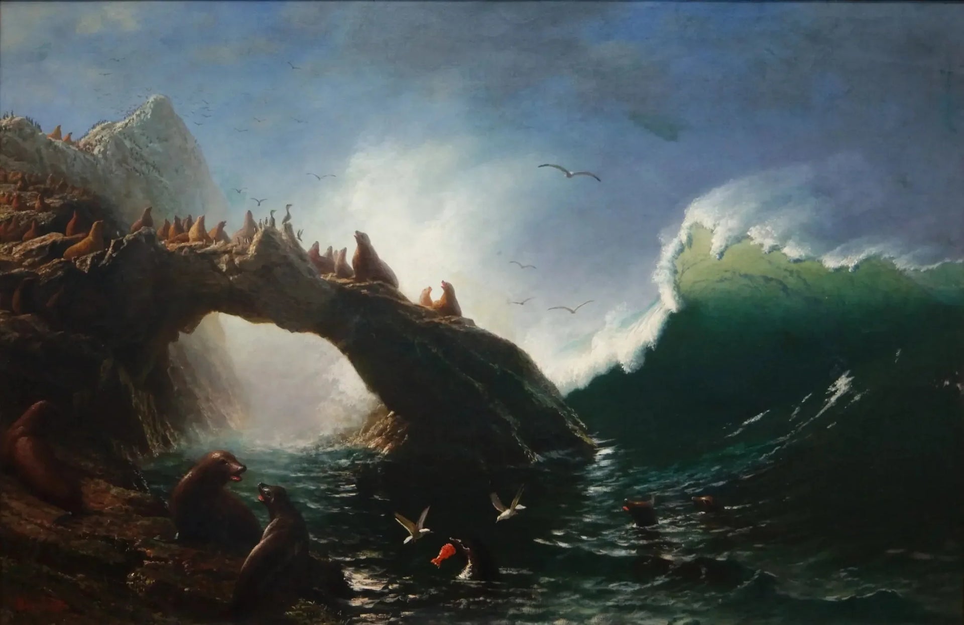 Île Farallon - Albert Bierstadt image 1 tableau peint à l’huile sur toile