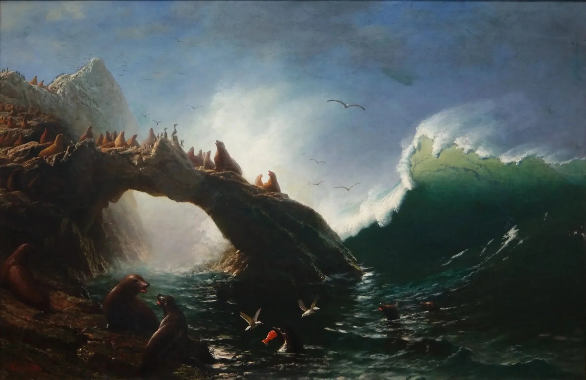 Île Farallon - Albert Bierstadt image 1 tableau peint à l’huile sur toile