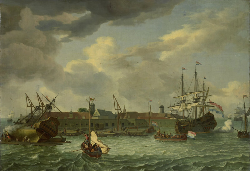 L'île d'Onrust près de Batavia - Artiste inconnu du Rijksmuseum