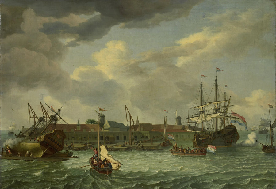 L'île d'Onrust près de Batavia - Artiste inconnu du Rijksmuseum