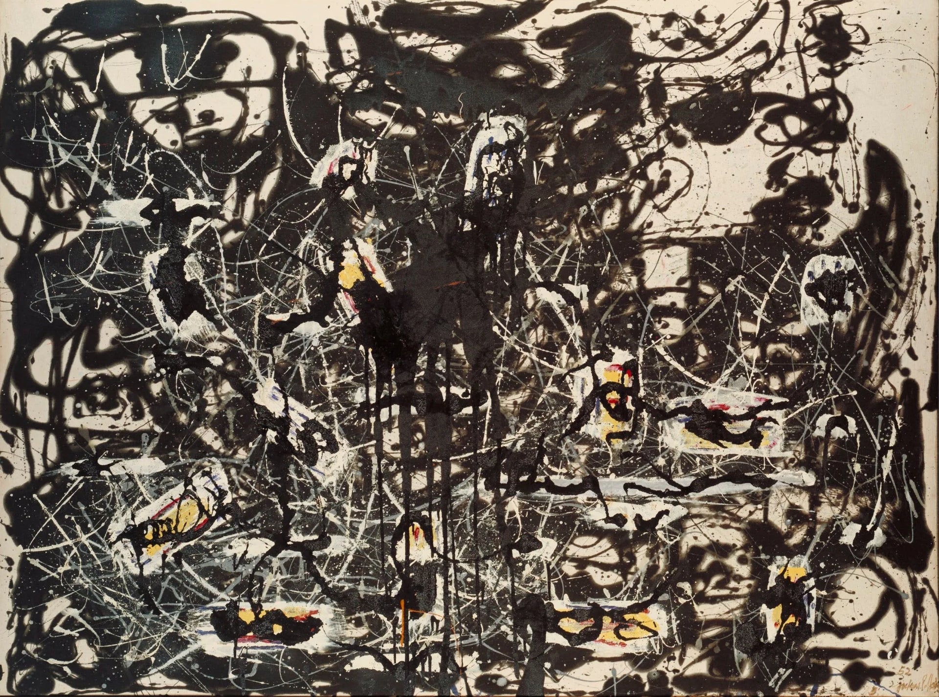 Îles Jaunes - Jackson Pollock image 1 reproduction de peinture à l’huile