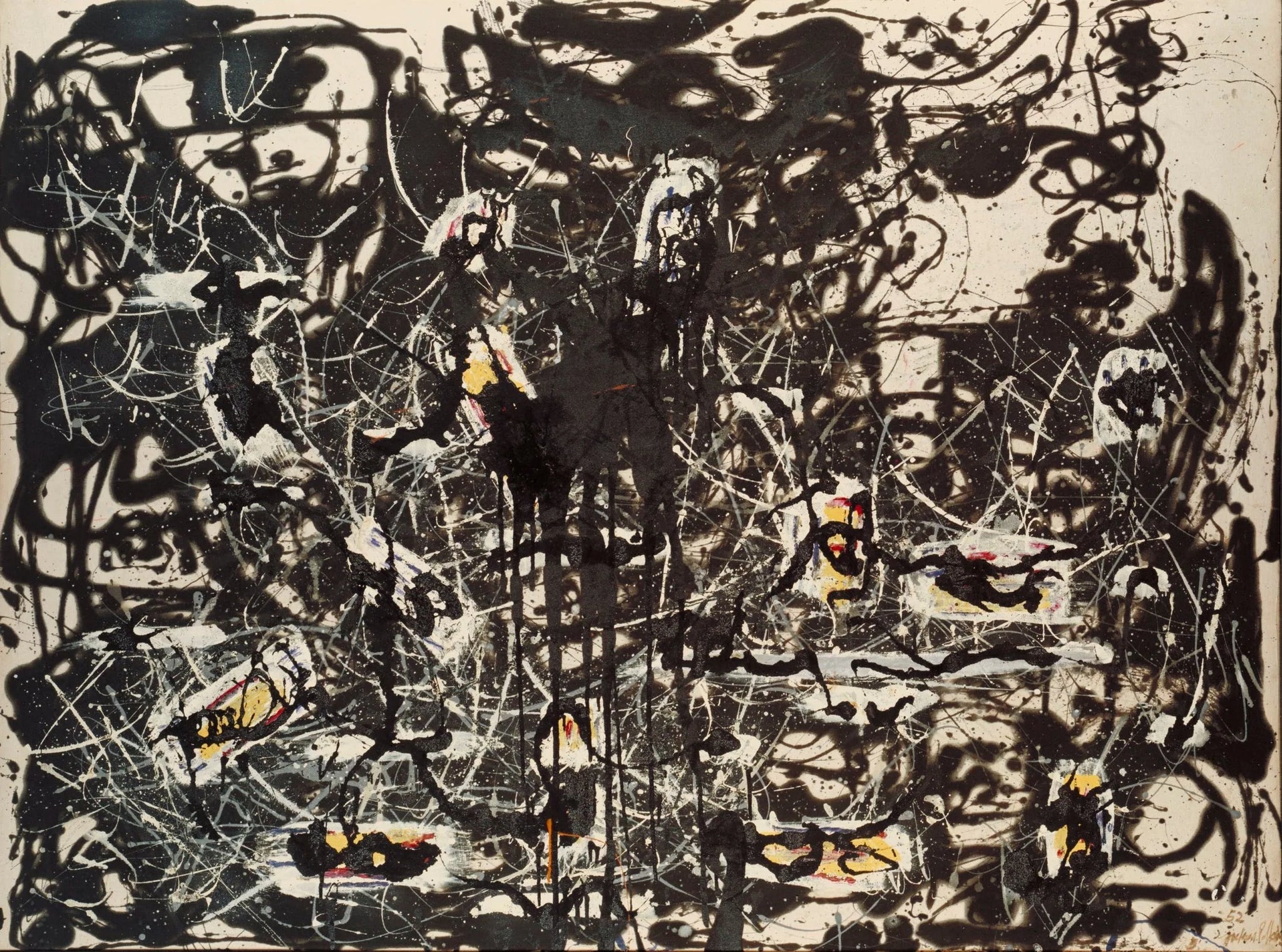 Îles Jaunes - Jackson Pollock image 1 reproduction de peinture à l’huile