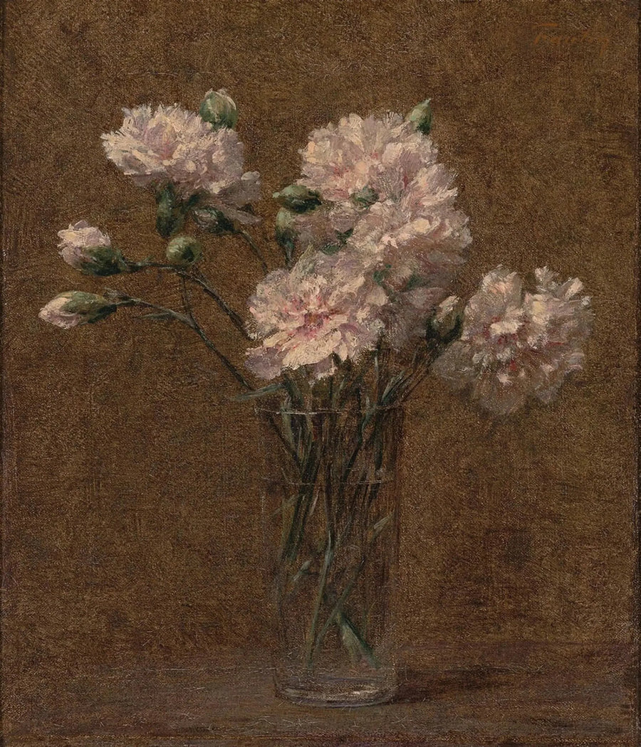 Œillets blancs dans un verre - Henri Fantin-Latour
