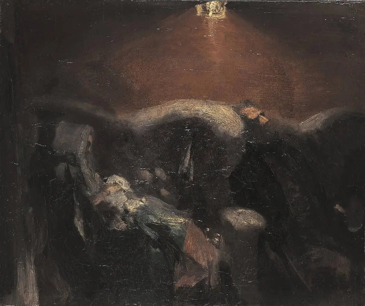 Im Eisenbahncoupé - Adolph von Menzel image 1 copie peinte à la main à l’huile