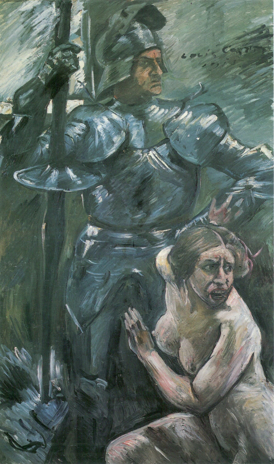 Im Schutze der Waffen - Lovis Corinth