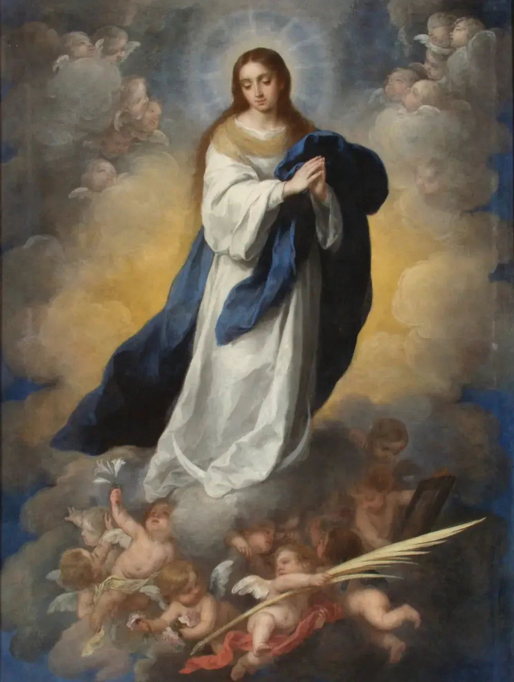 Immaculée Conception du Miroir - Bartolomé Esteban Murillo image 1 copie peinte à la main à l’huile