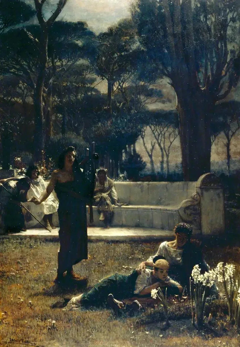 Improvisateur - Lawrence Alma-Tadema image 1 tableau peint à l’huile sur toile