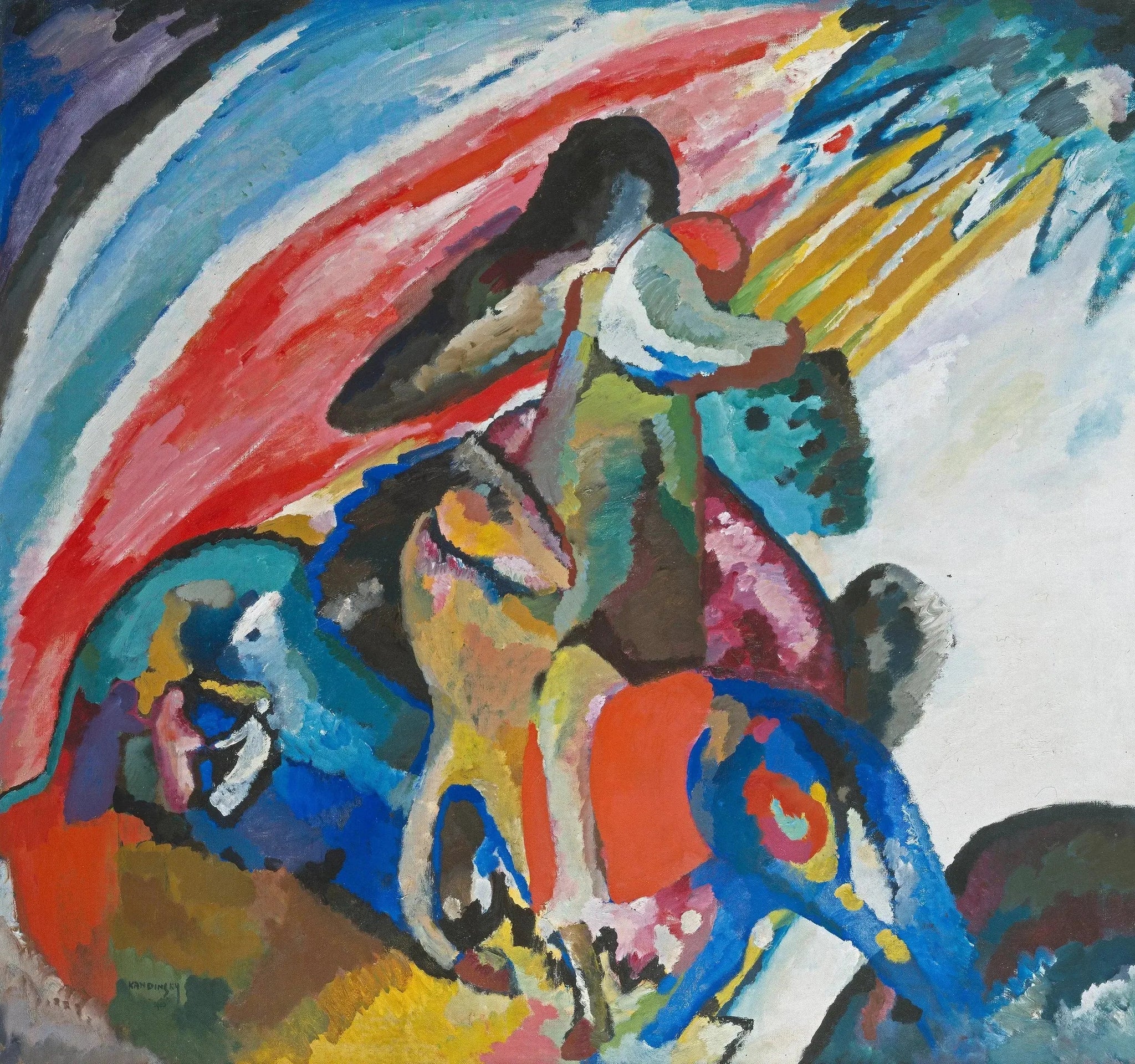 Improvisation 12 Le Cavalier - Vassily Kandinsky image 1 tableau peint à l’huile sur toile