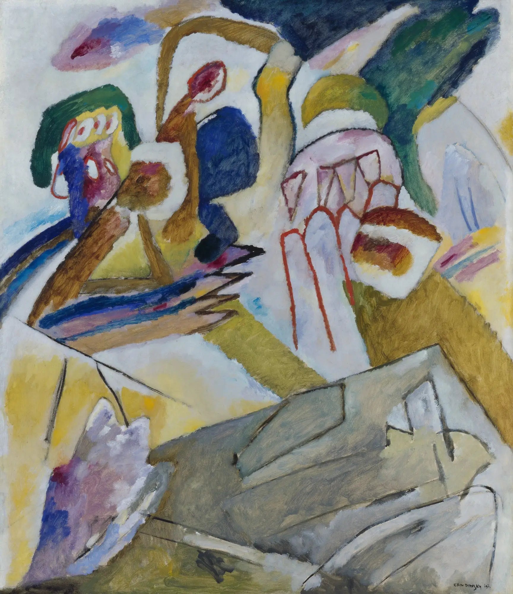 Improvisation 18 (avec pierre tombale) - Vassily Kandinsky image 1 copie de tableau peinte à la main