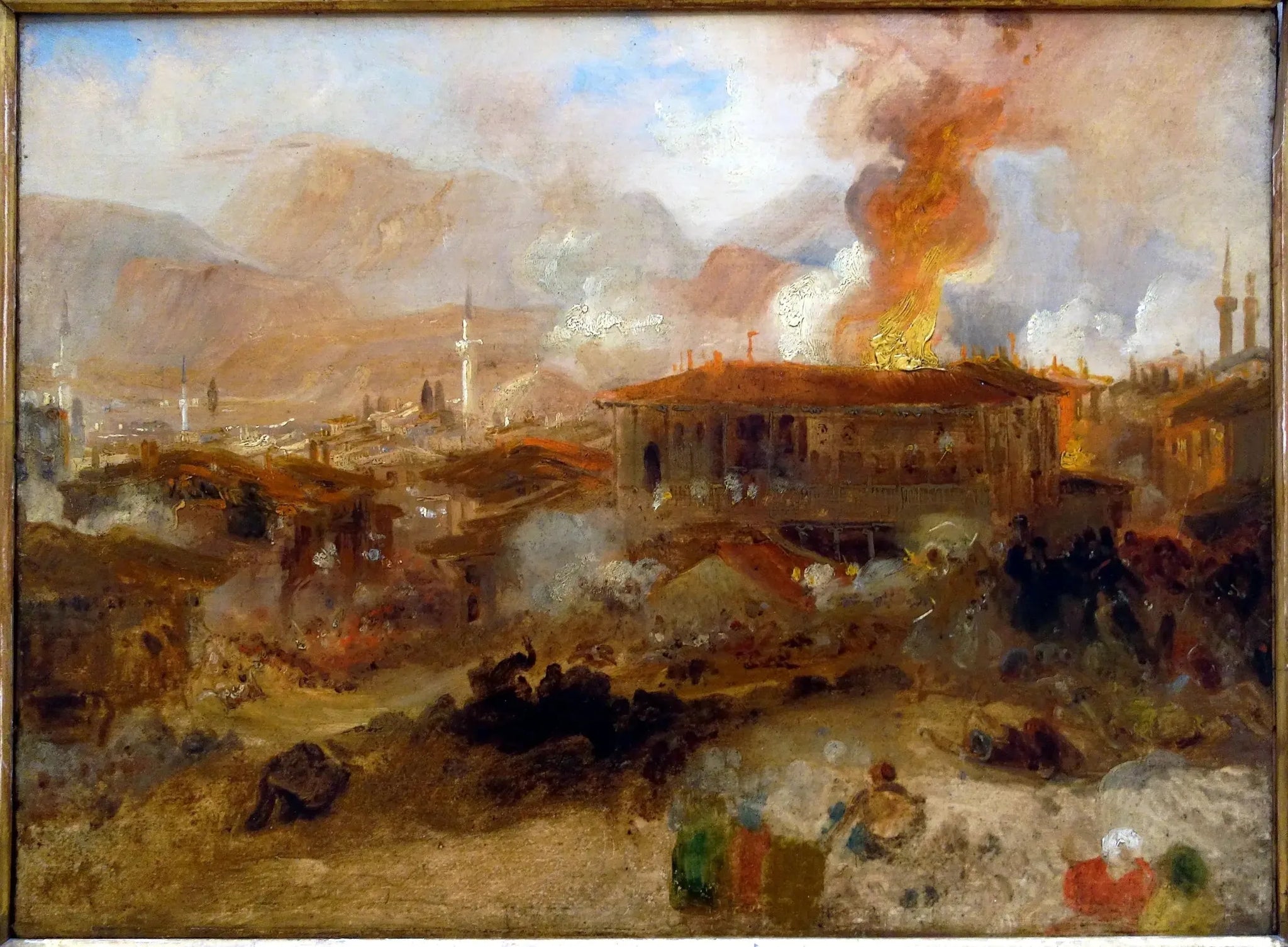Incendie à Constantinople - J. M. W. Turner image 1 reproduction artisanale de tableau