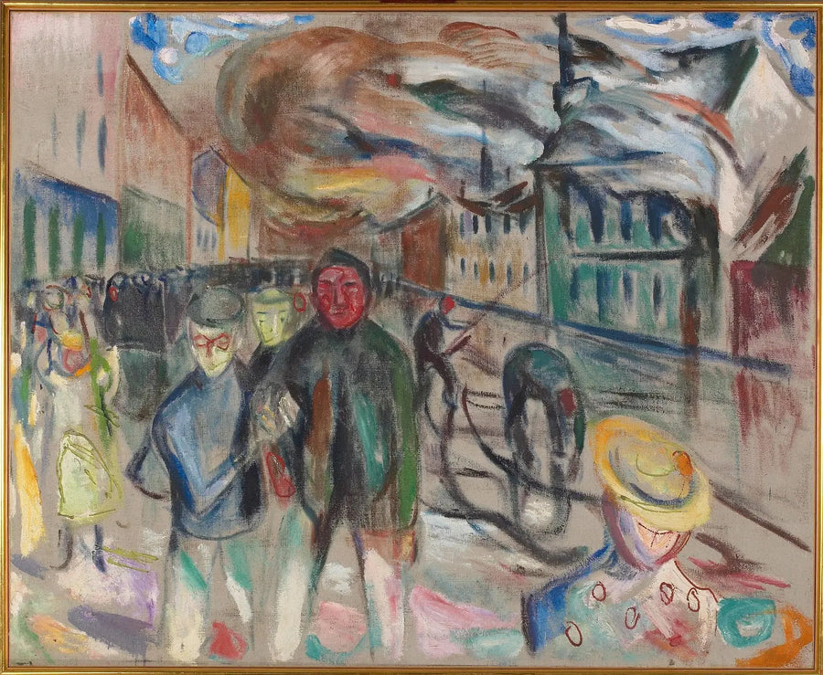 Incendie à Grønland - Edvard Munch