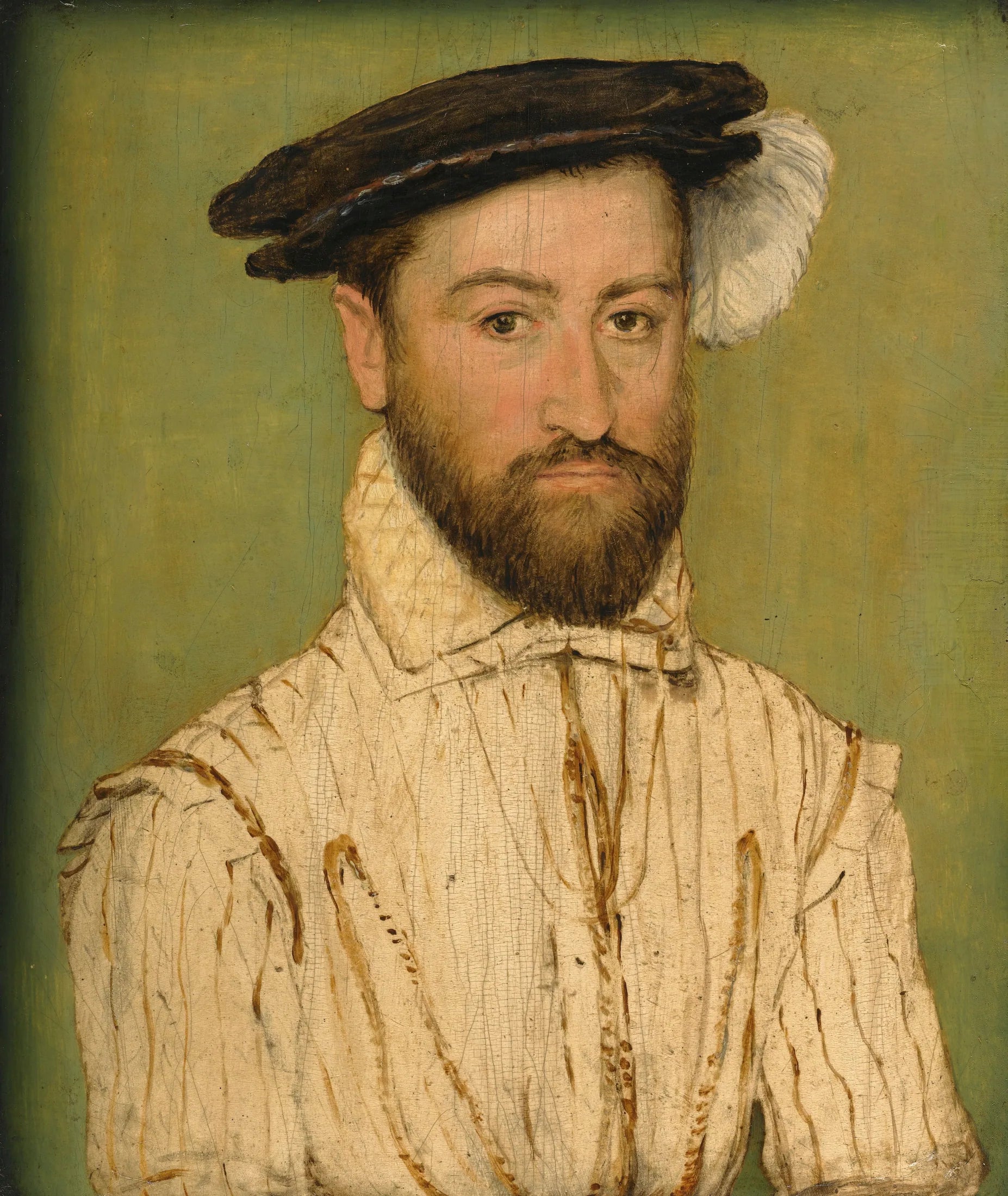 Inconnu en blanc - Corneille de Lyon image 1 reproduction de peinture à l’huile