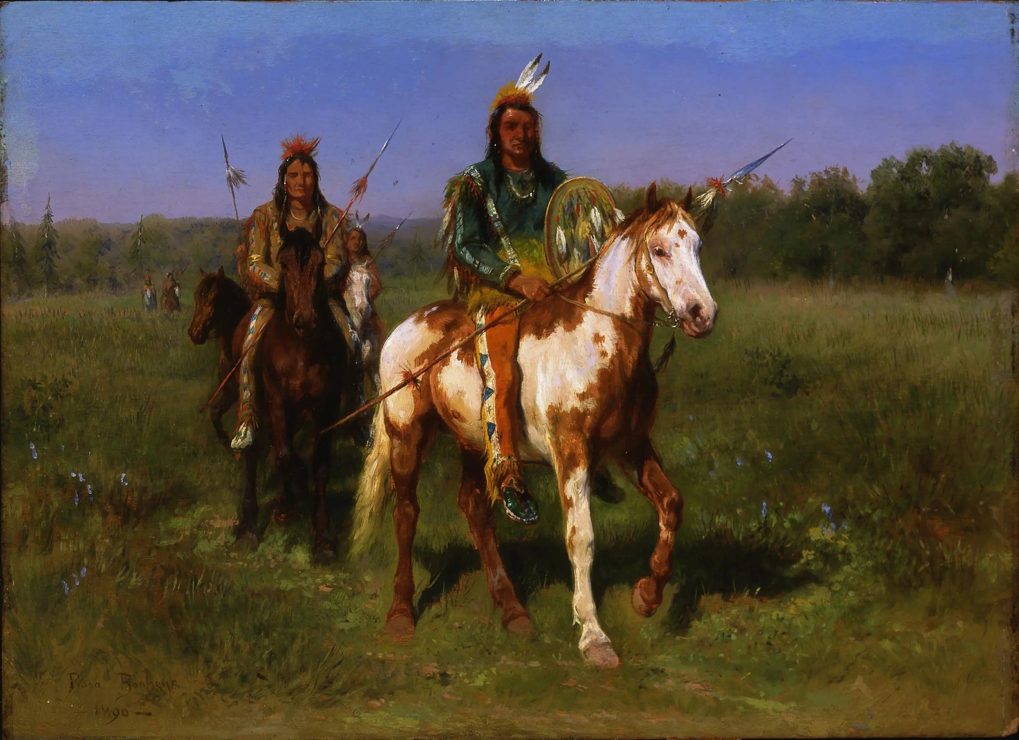 Indiens à cheval armés de lances - Rosa Bonheur image 1 tableau peint à l’huile sur toile