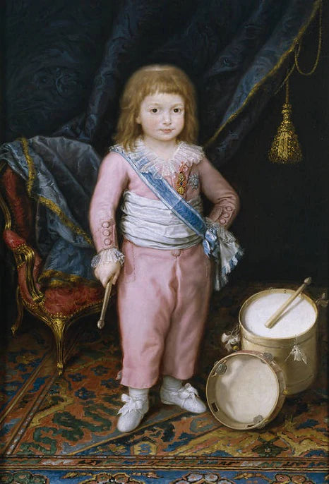 L'Infant Carlos María de Bourbon avec tambour et tambourin - Antonio Carnicero Mancio