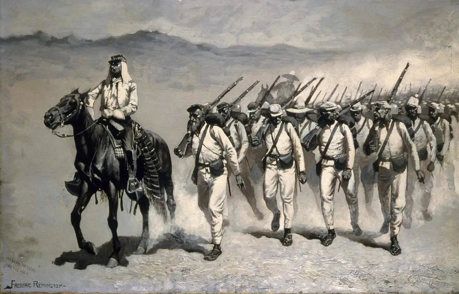 Infanterie mexicaine « En marche » - Frederic Remington