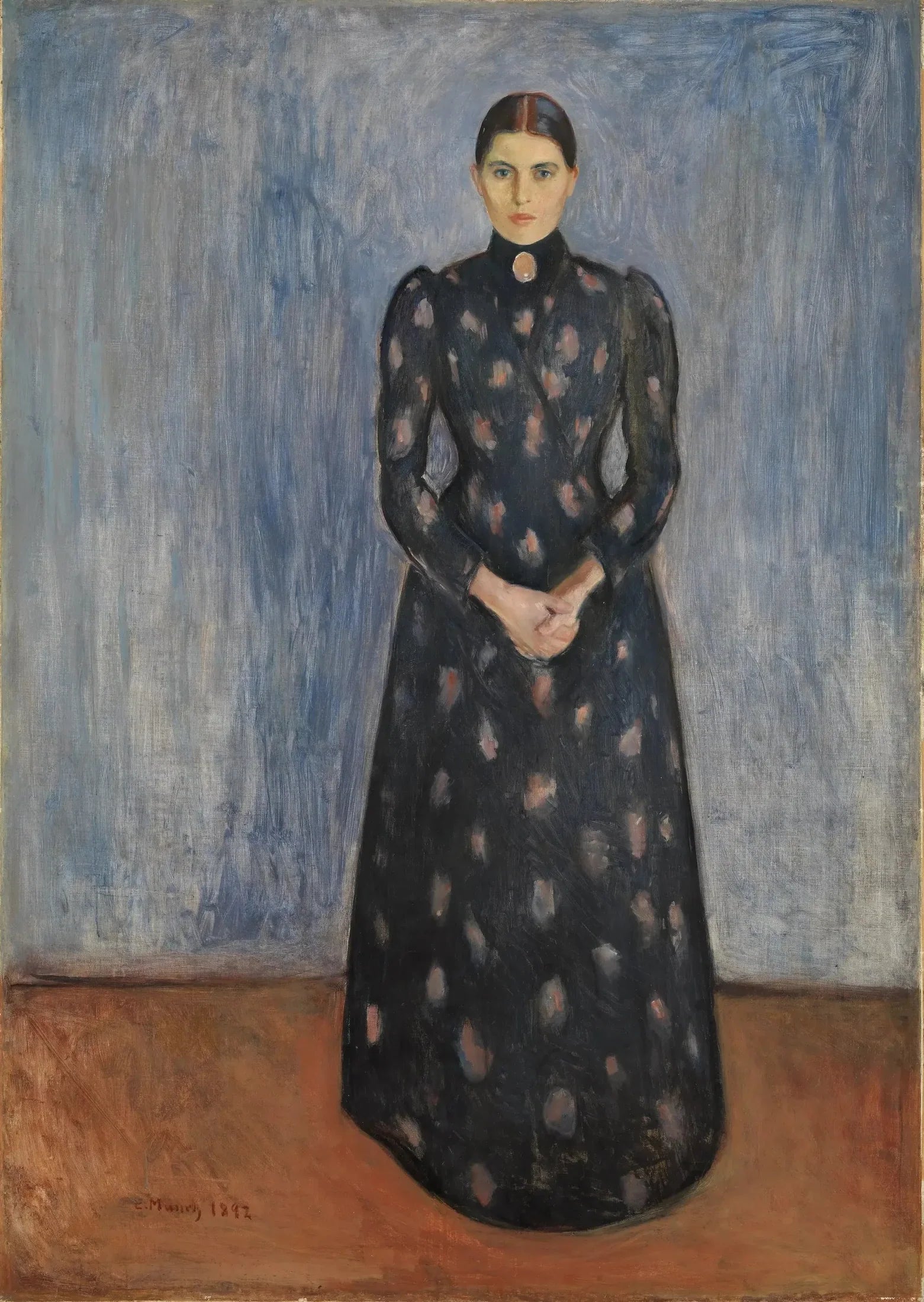Inger en noir et violet - Edvard Munch image 1 reproduction de peinture à l’huile