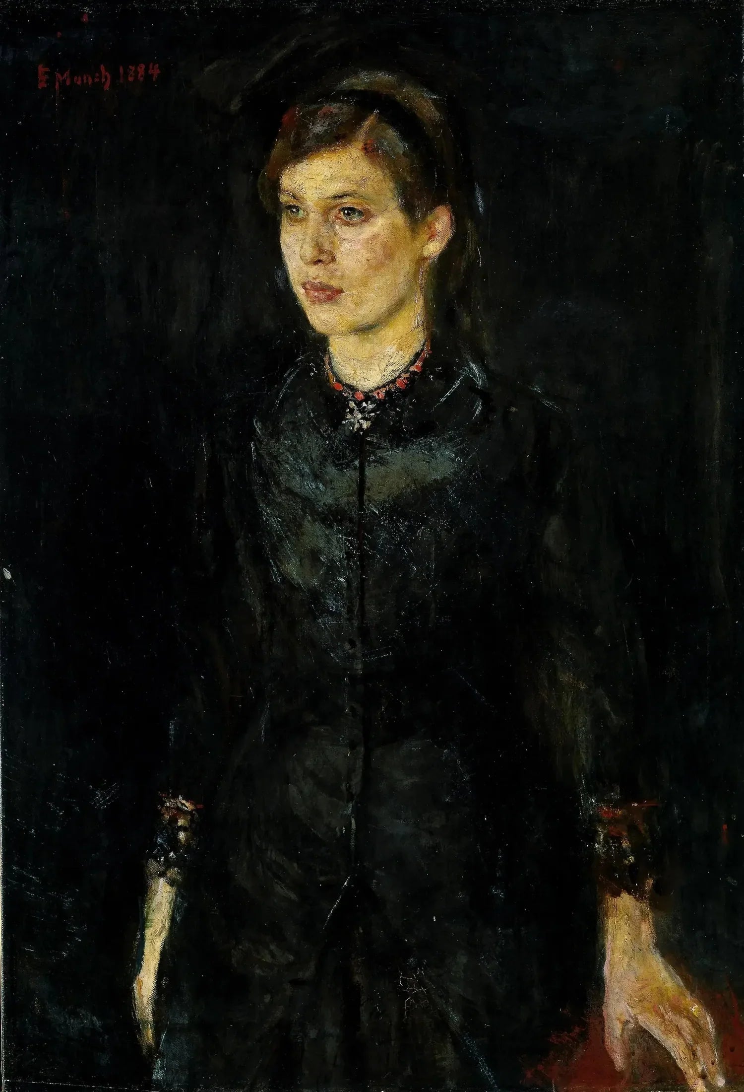 Inger Munch en noir - Edvard Munch image 1 copie de tableau peinte à la main