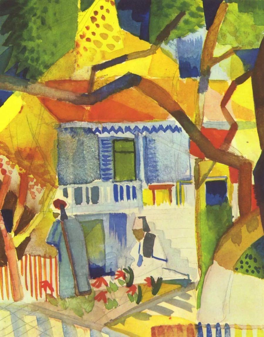 Innenhof des Landhauses in St. Germain - August Macke