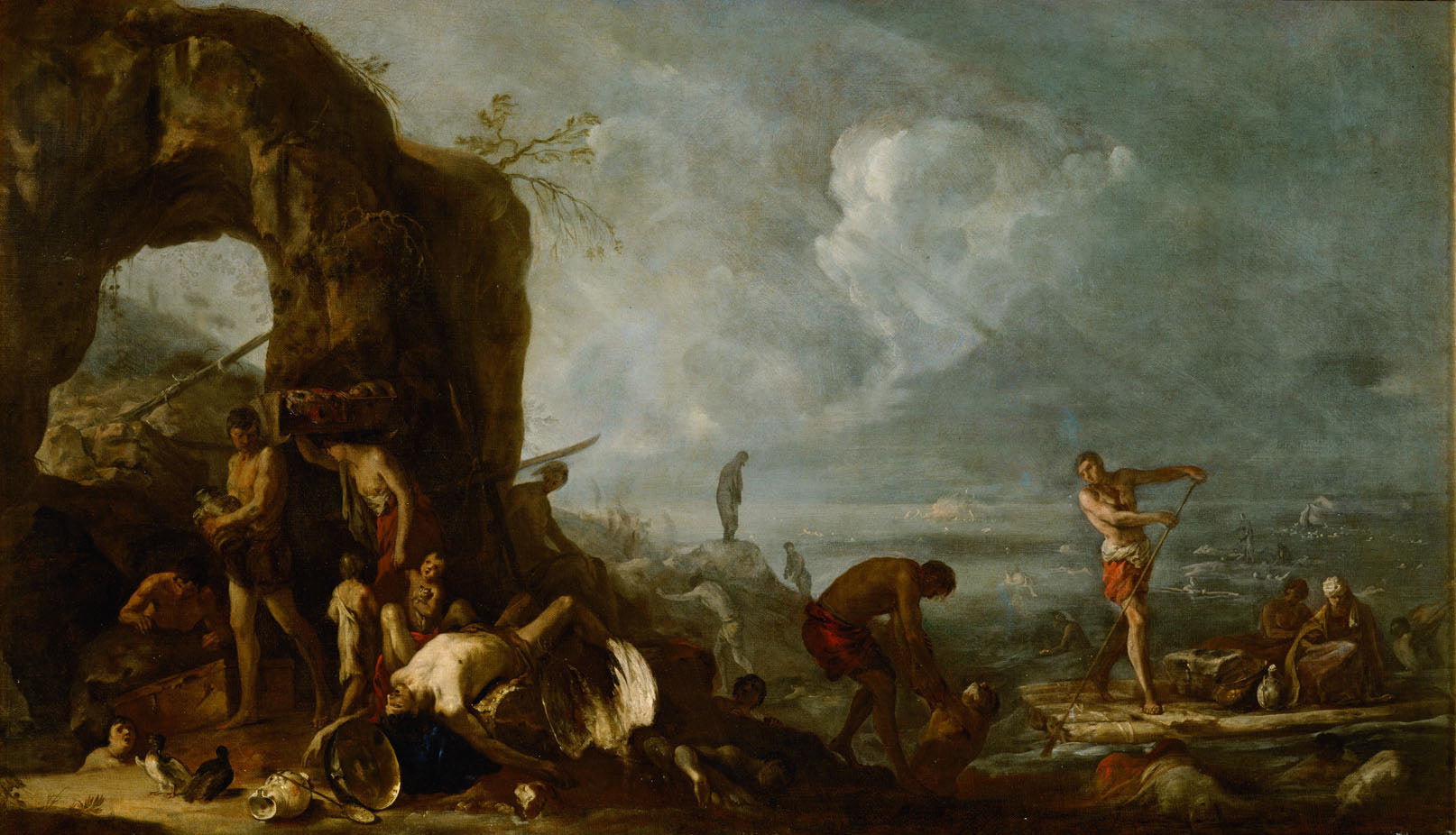 Inondation - Johann Heinrich Schönfeld image 1 reproduction de peinture à l’huile