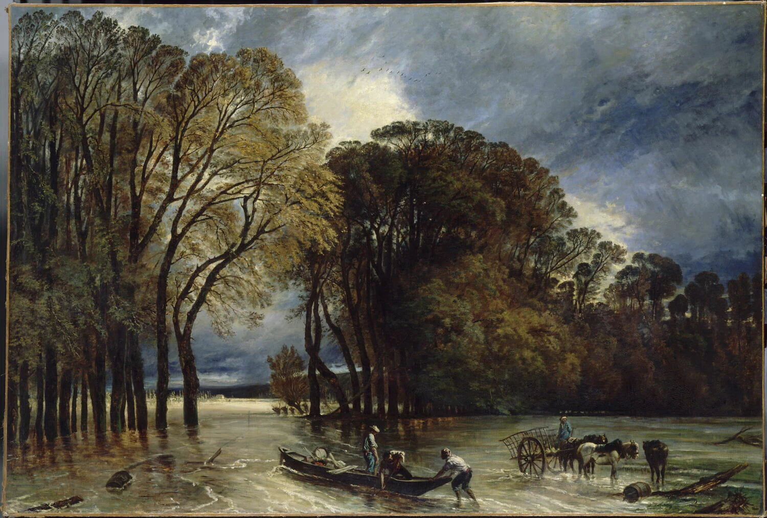 Inondation à Saint-Cloud, parc de Saint-Cloud - Paul Huet