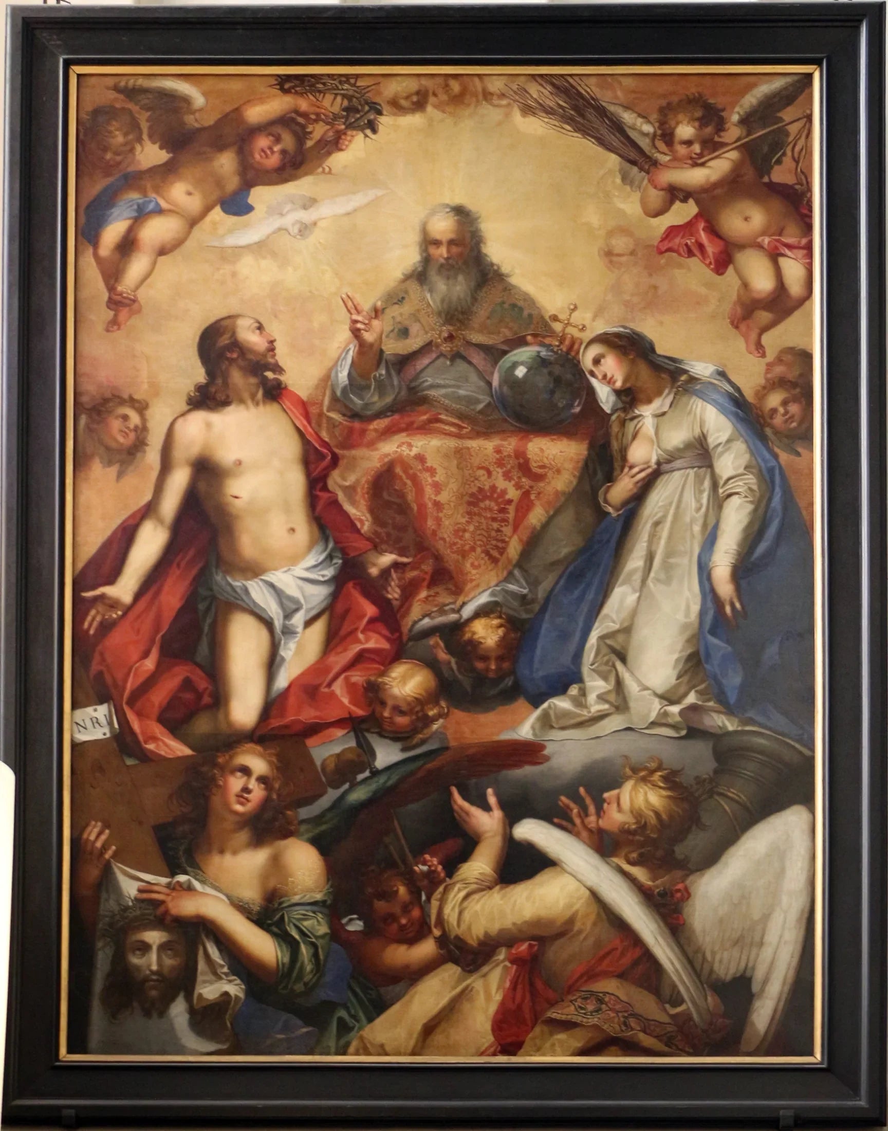 Intercession of Christ and Mary with God the Father - Abraham Bloemaert image 1 reproduction d’œuvre d’art à l’huile