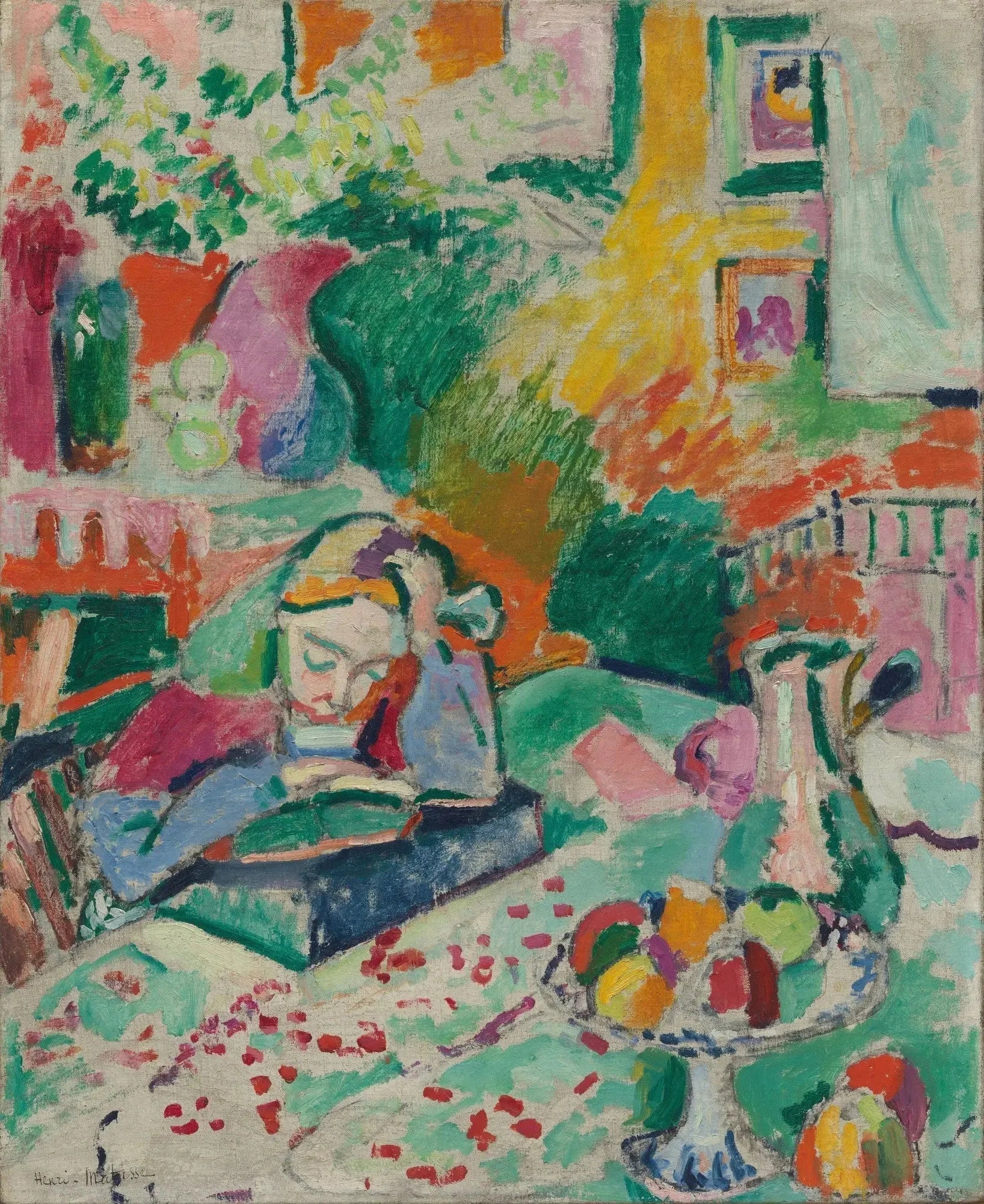 Intérieur à la fillette - Henri Matisse image 1 reproduction artisanale de tableau