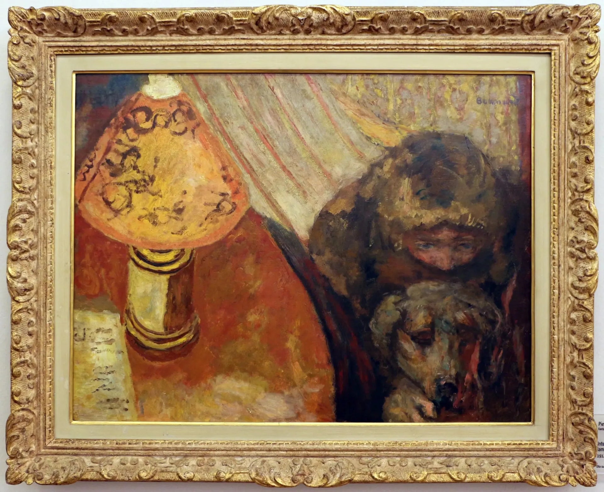 Intérieur (à la lumière de la lampe) - Pierre Bonnard image 1 reproduction réalisée par Alpha Reproduction