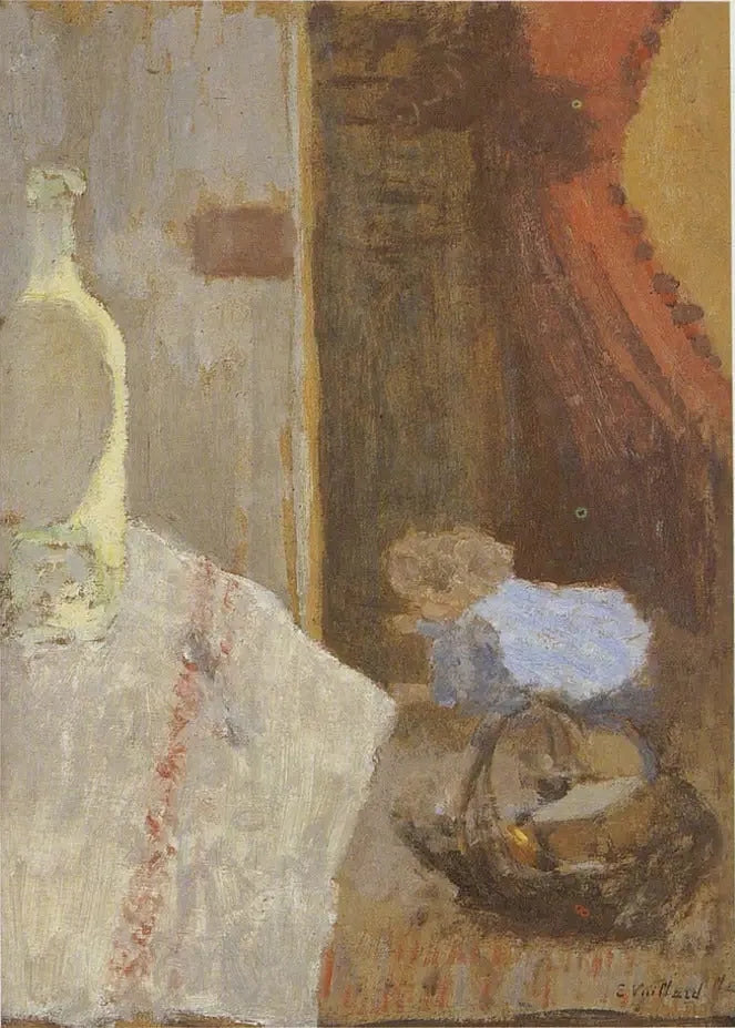 Intérieur à la tenture rouge - Édouard Vuillard image 1 reproduction de peinture à l’huile
