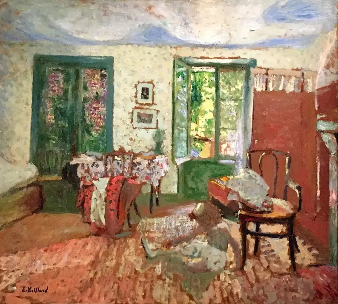Intérieur. Annette au pied d'un fauteuil - Édouard Vuillard image 1 reproduction artisanale de tableau