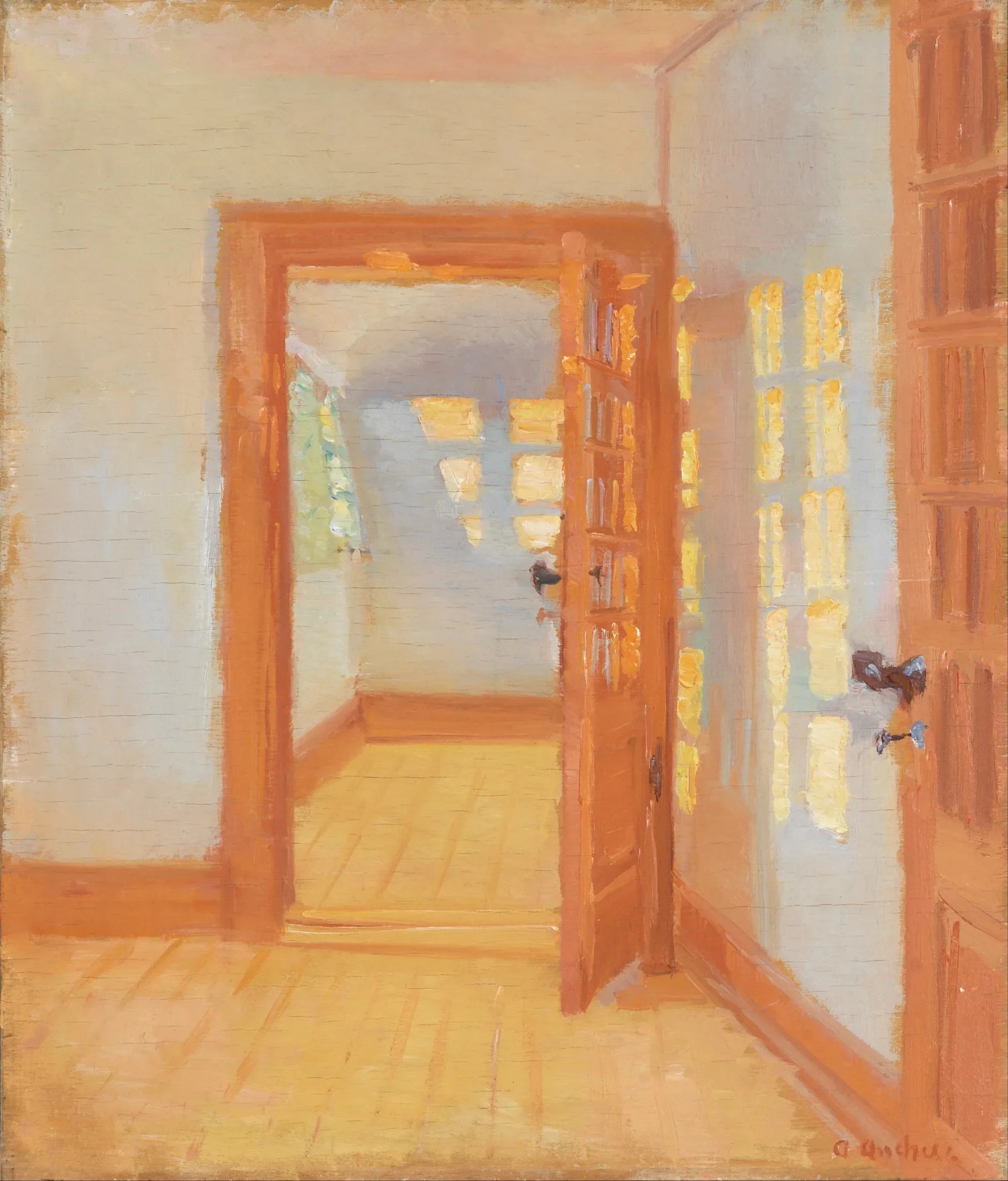 Intérieur. Annexe de Brøndum - Anna Ancher image 1 tableau peint à l’huile sur toile