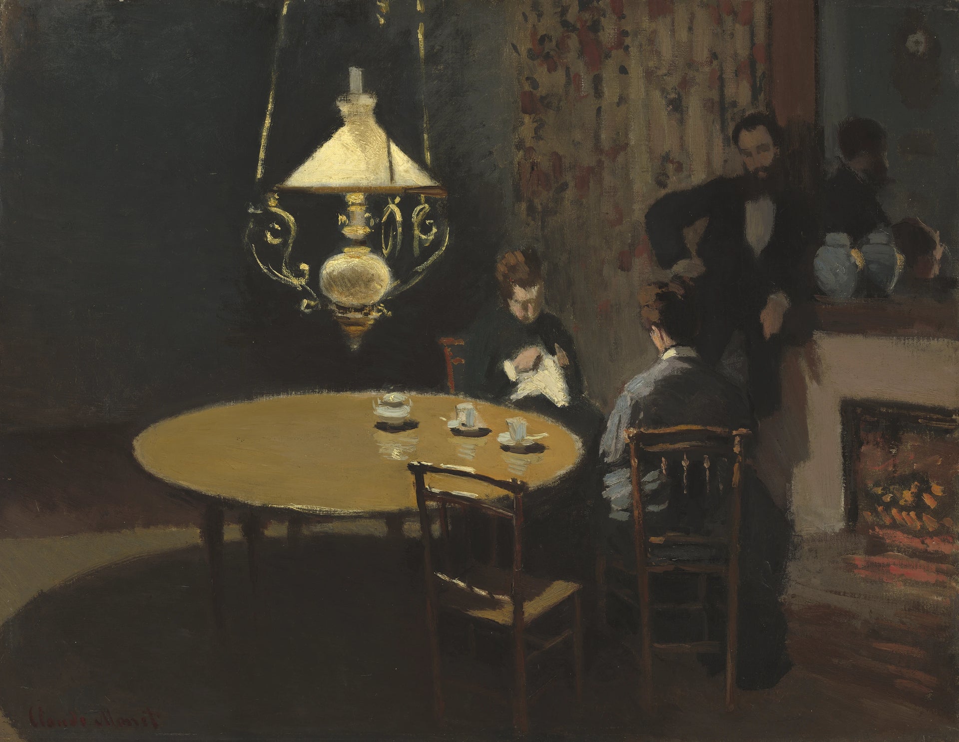 Intérieur, après dîner W130 par Claude Monet, 1868-1869, National Gallery of Art