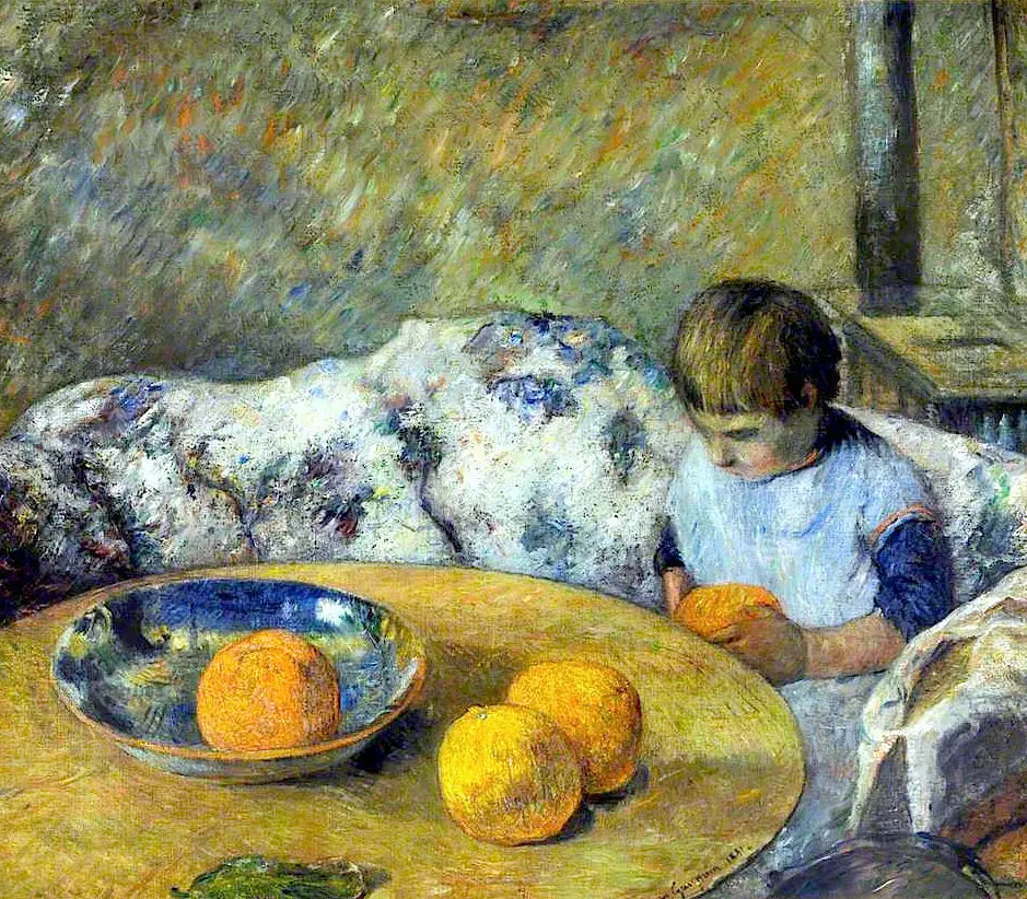 Intérieur avec Aline Gauguin - Paul Gauguin image 1 reproduction réalisée par Alpha Reproduction
