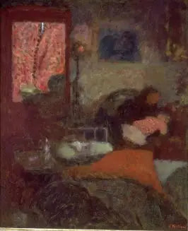 Intérieur avec mère et enfant - Édouard Vuillard image 1 reproduction de peinture à l’huile